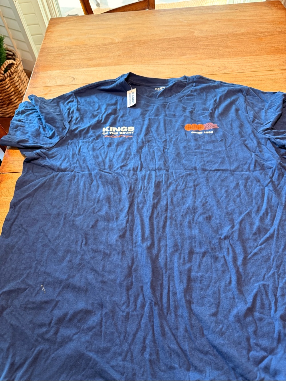 Old Navy Navy Blue 'Kings of the Court' Graphic Tee - Men's Short Sleeve